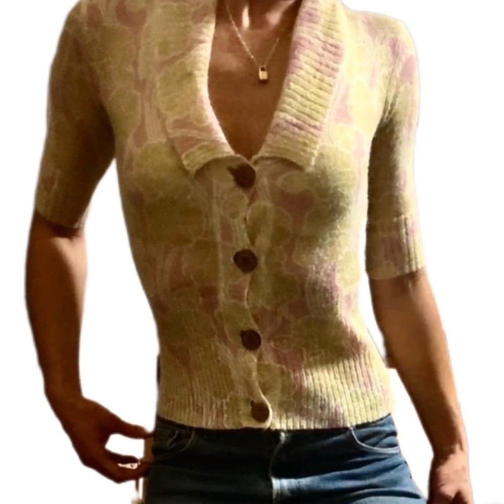 Fossil Light Woven Knit Top Small $20